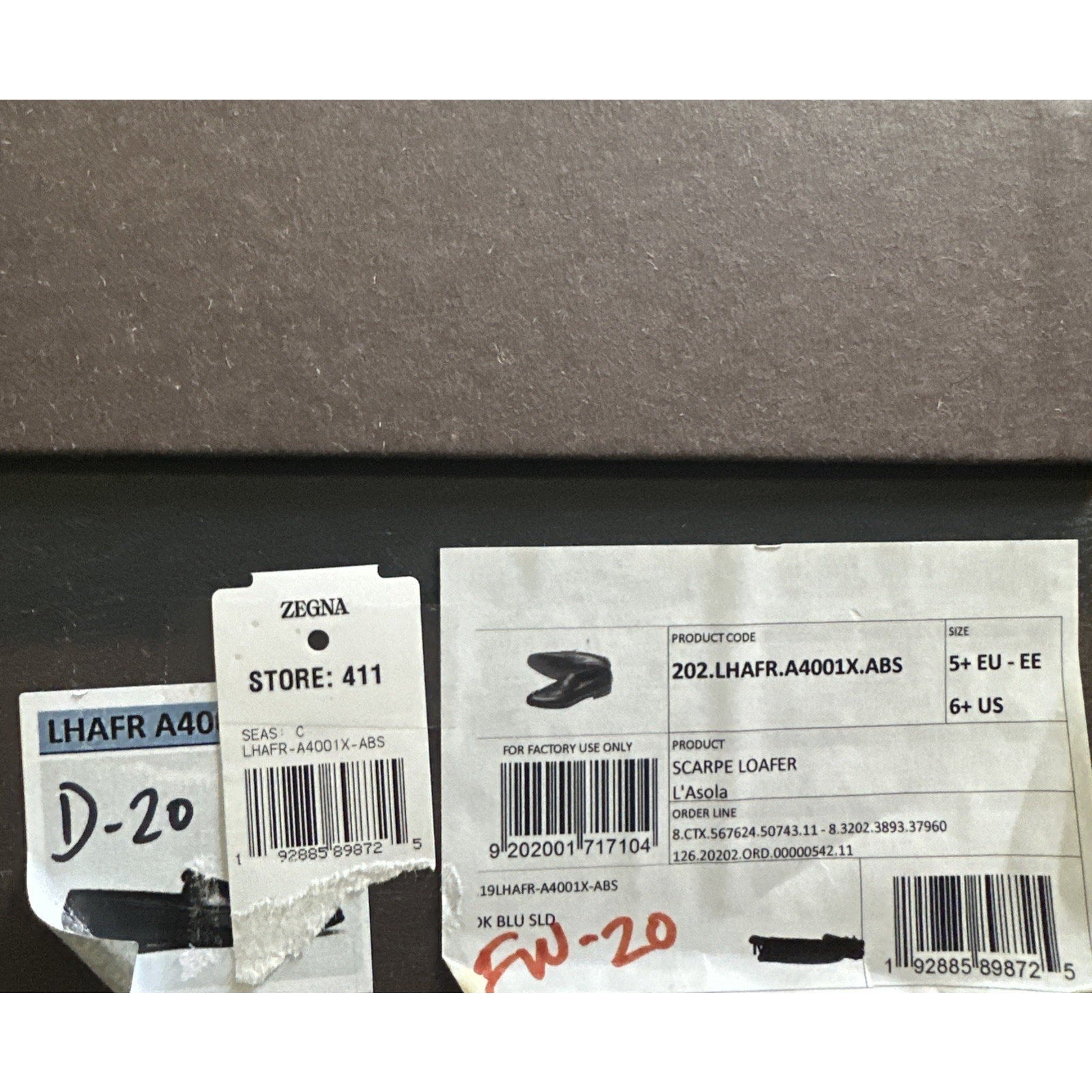 New $1190 Ermenegildo Zegna Reverse Construction Loafers Black 6.5 US/39.5 Eu