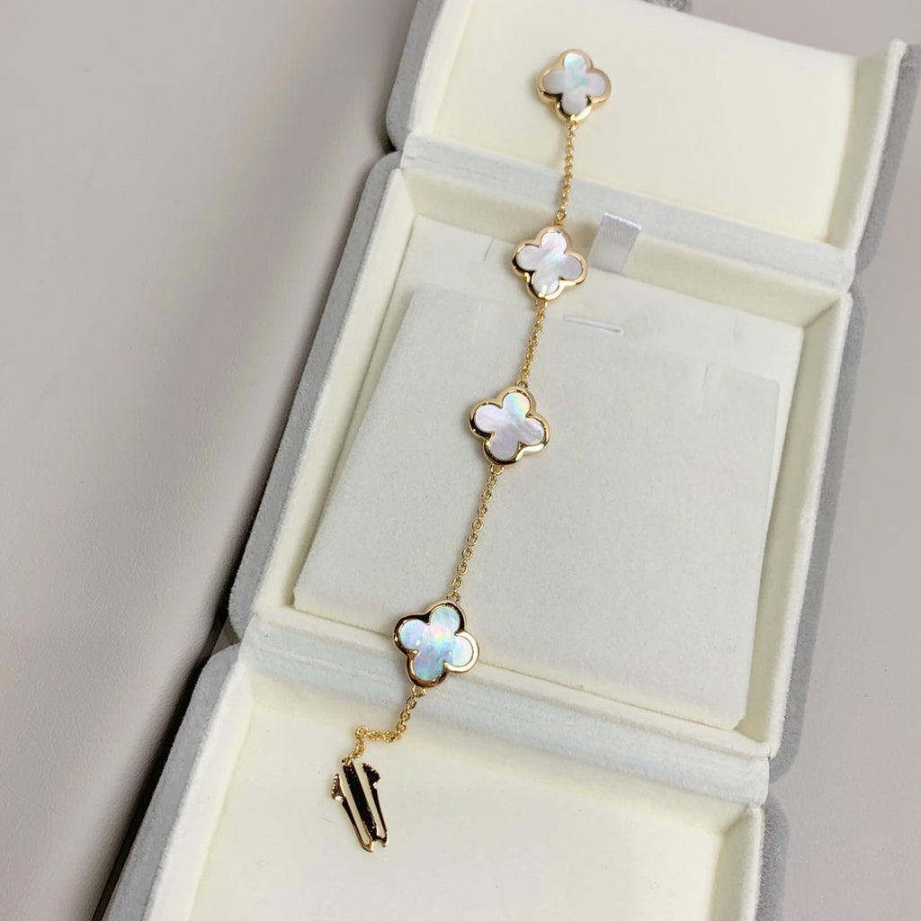 Van Cleef & Arpels PURE CLOVER MOP BRACELET 4 MOTIFS