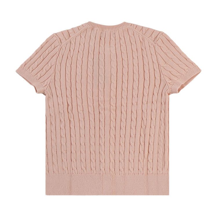 Polo Ralph Lauren Short Sleeve Crewneck Cardigan Pale Pink