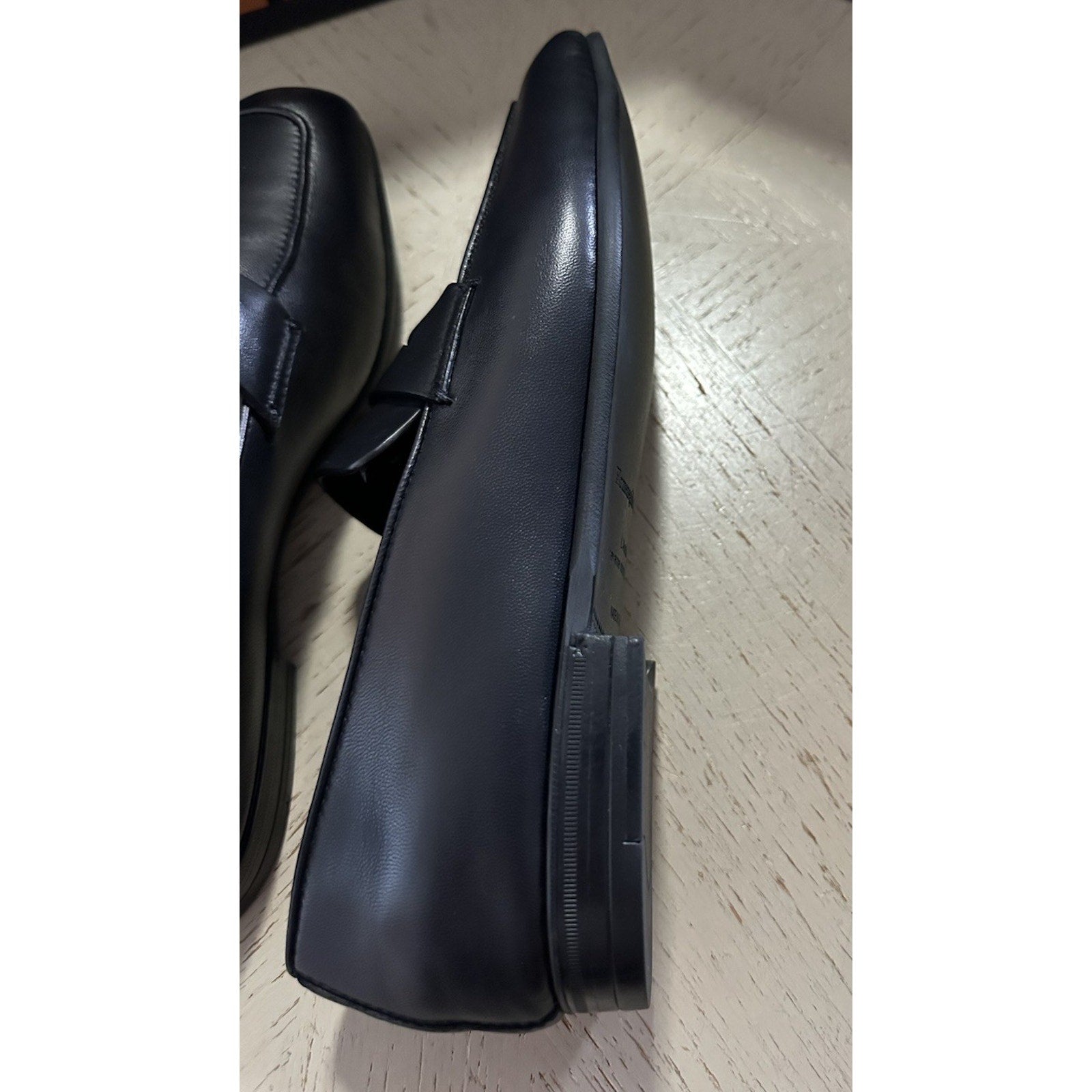 New $1190 Ermenegildo Zegna Reverse Construction Loafers Black 6.5 US/39.5 Eu