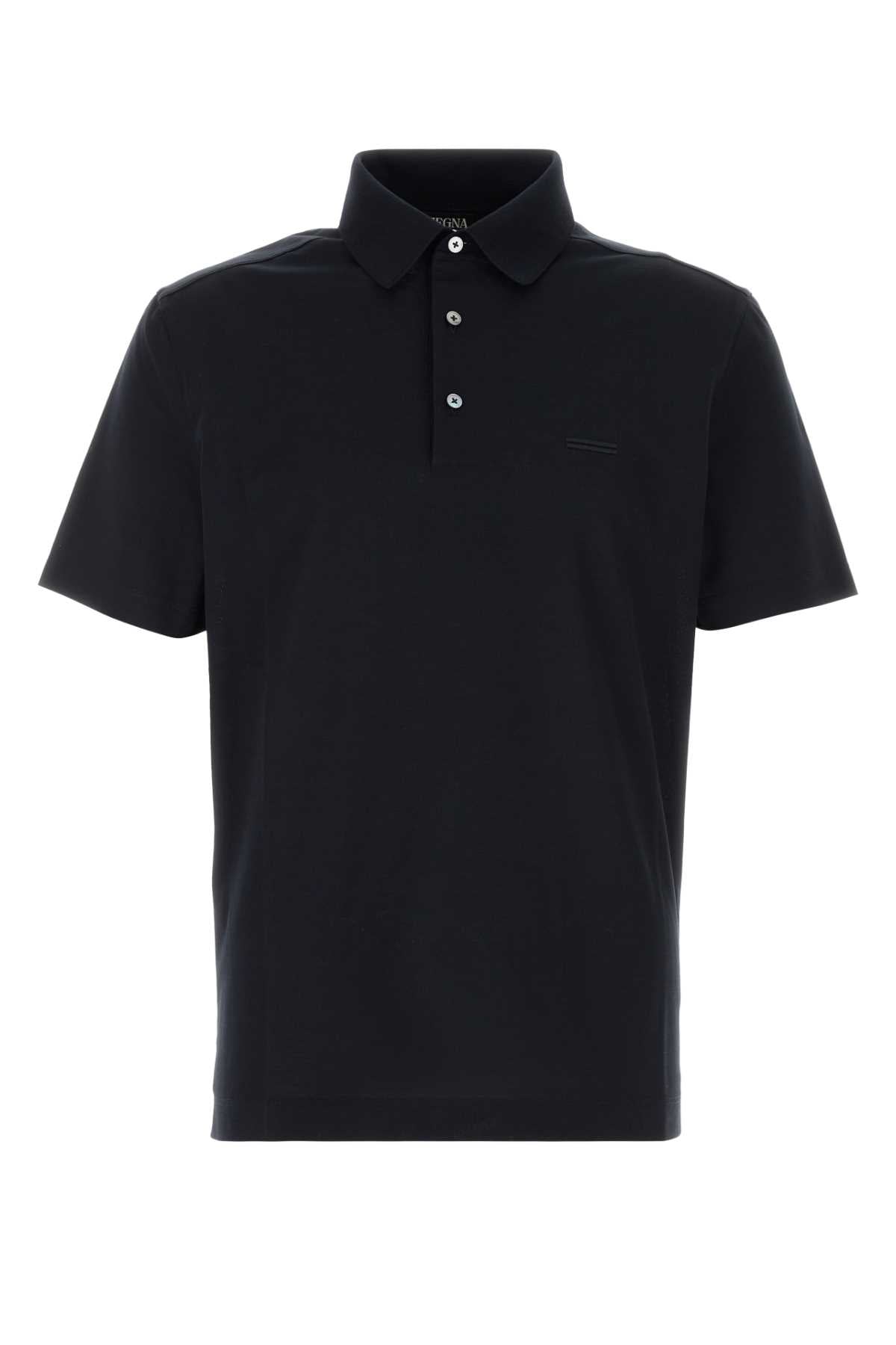 Zegna Men Midnight Blue Piquet Polo Shirt