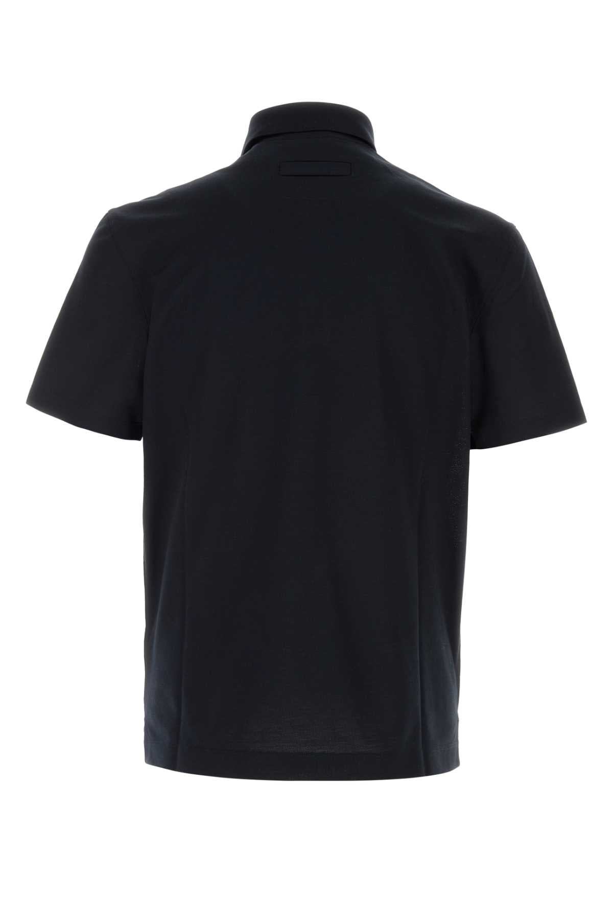 Zegna Men Midnight Blue Piquet Polo Shirt