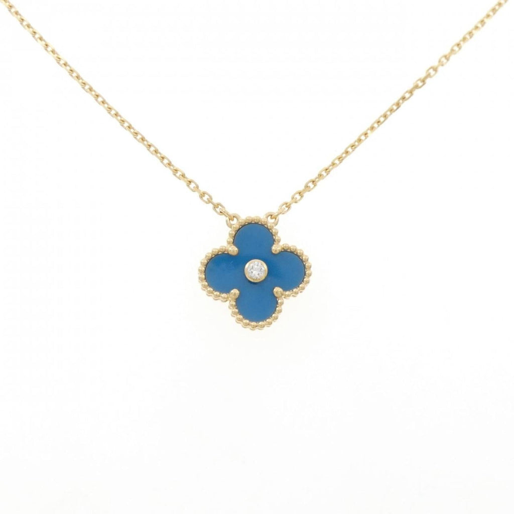 Vintage Alhambra Pendant Necklace 18K Yellow Gold