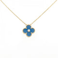 Vintage Alhambra Pendant Necklace 18K Yellow Gold