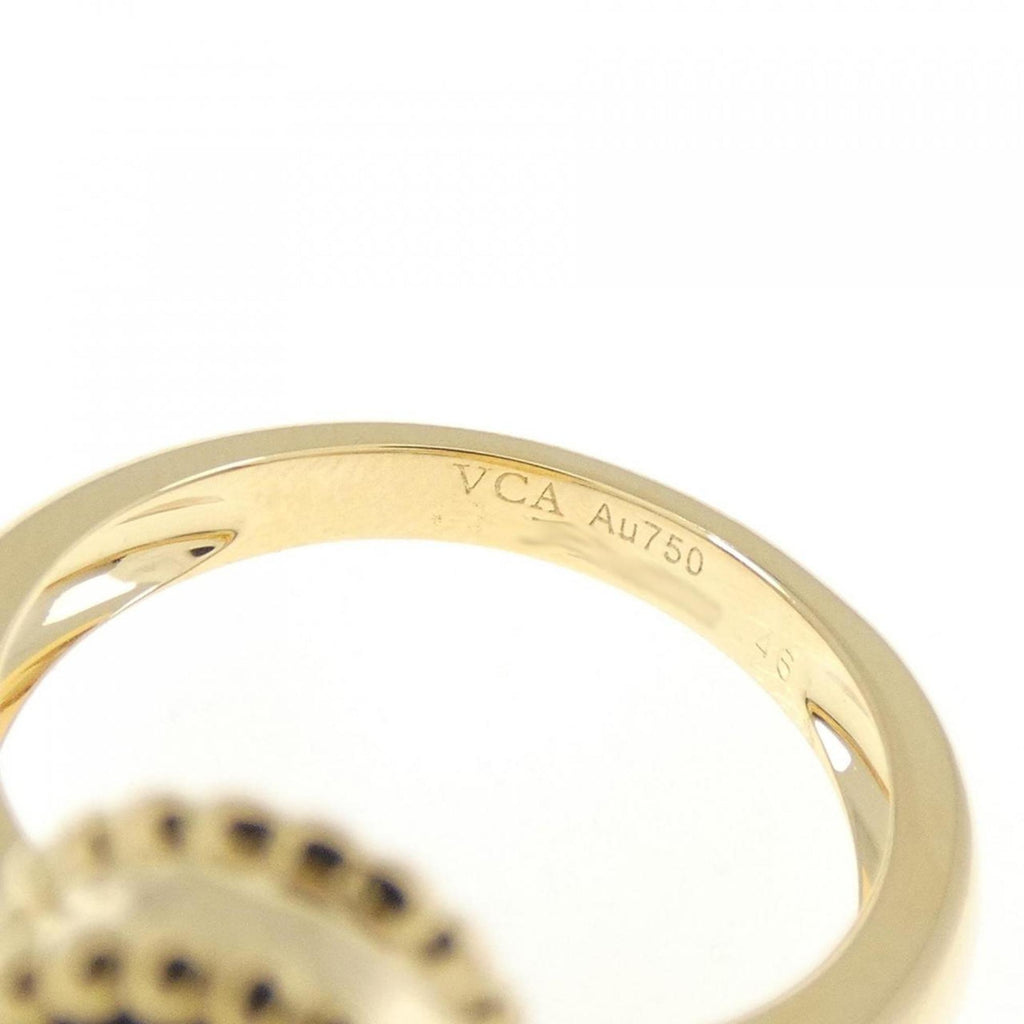 Vintage Alhambra Ring 18K Yellow Gold and Onyx