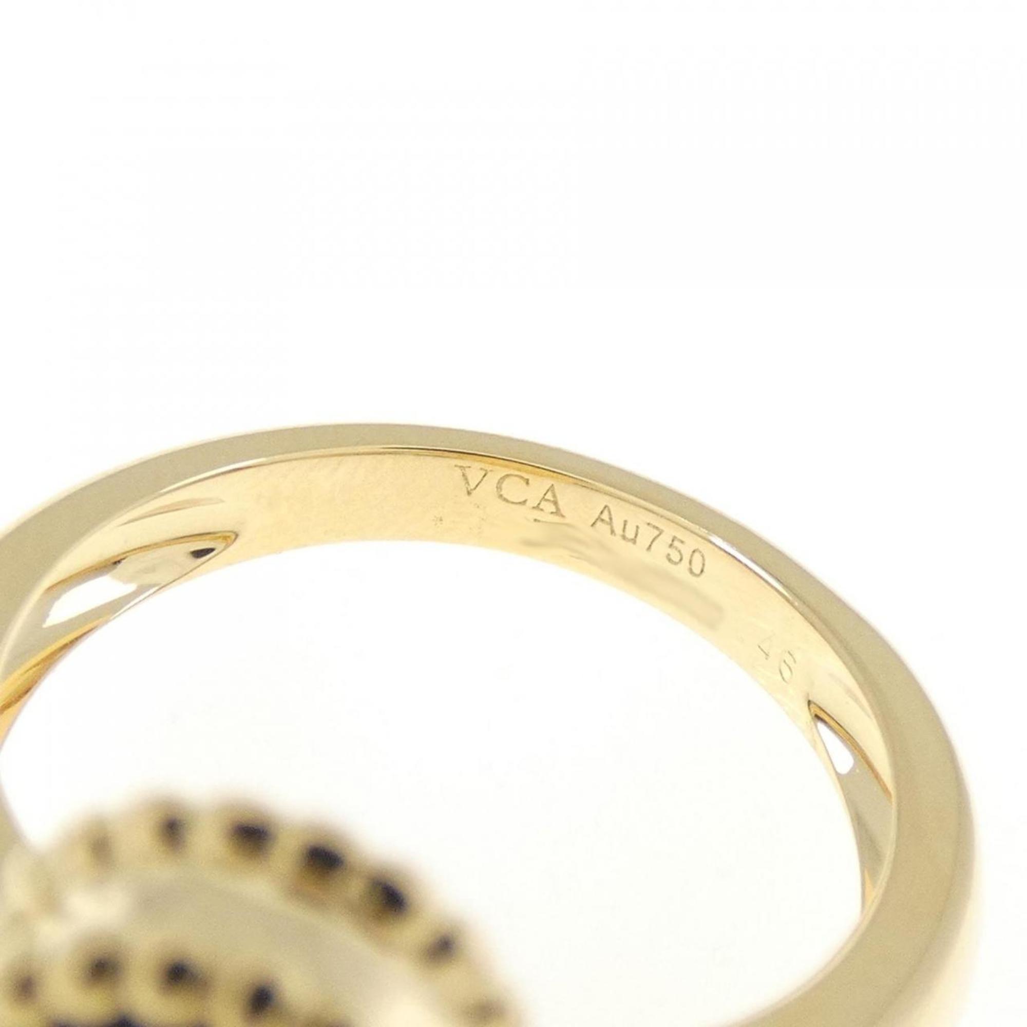 Vintage Alhambra Ring 18K Yellow Gold and Onyx