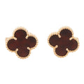 Vintage Alhambra Earrings 18K Rose Gold and Onyx 18K Rose Gold