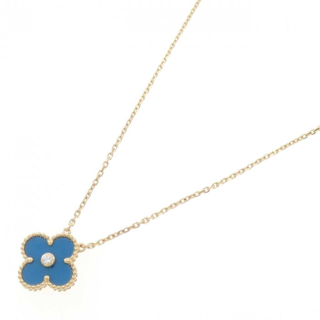 Vintage Alhambra Pendant Necklace 18K Yellow Gold