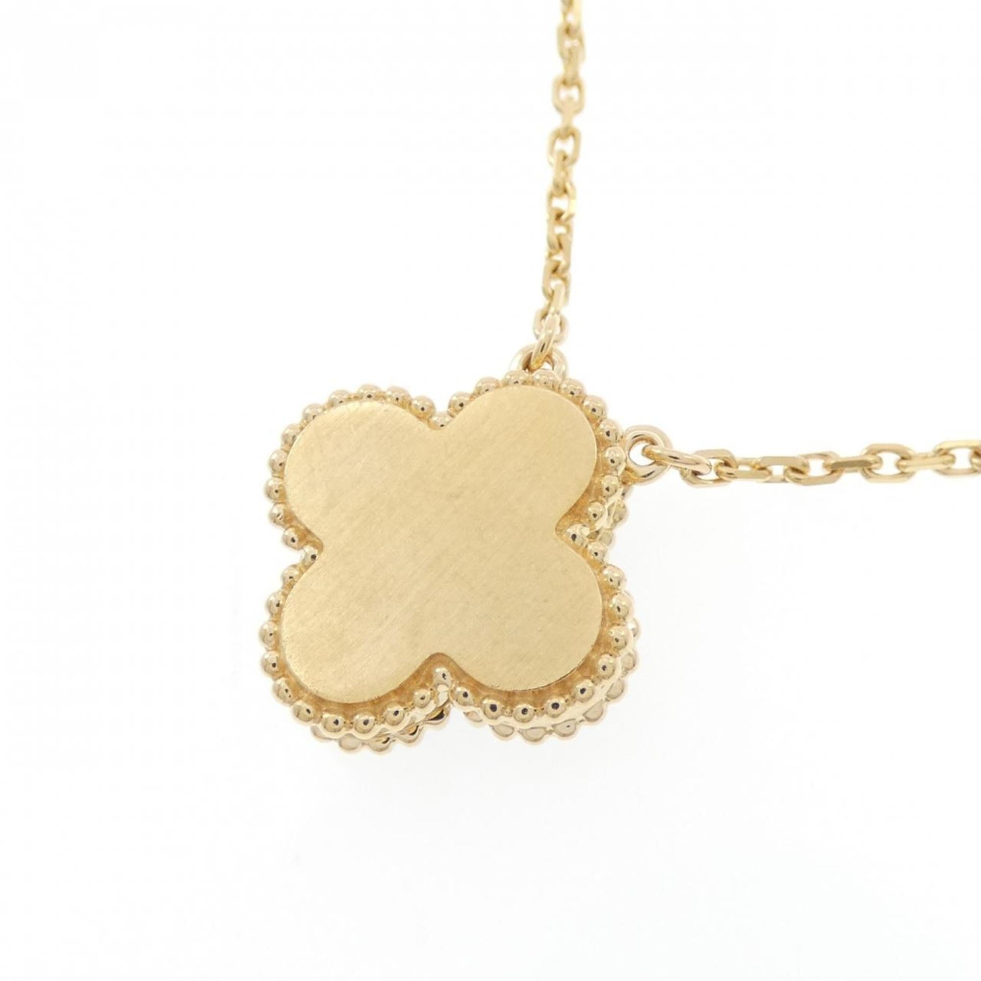 Vintage Alhambra Pendant Necklace 18K Yellow Gold