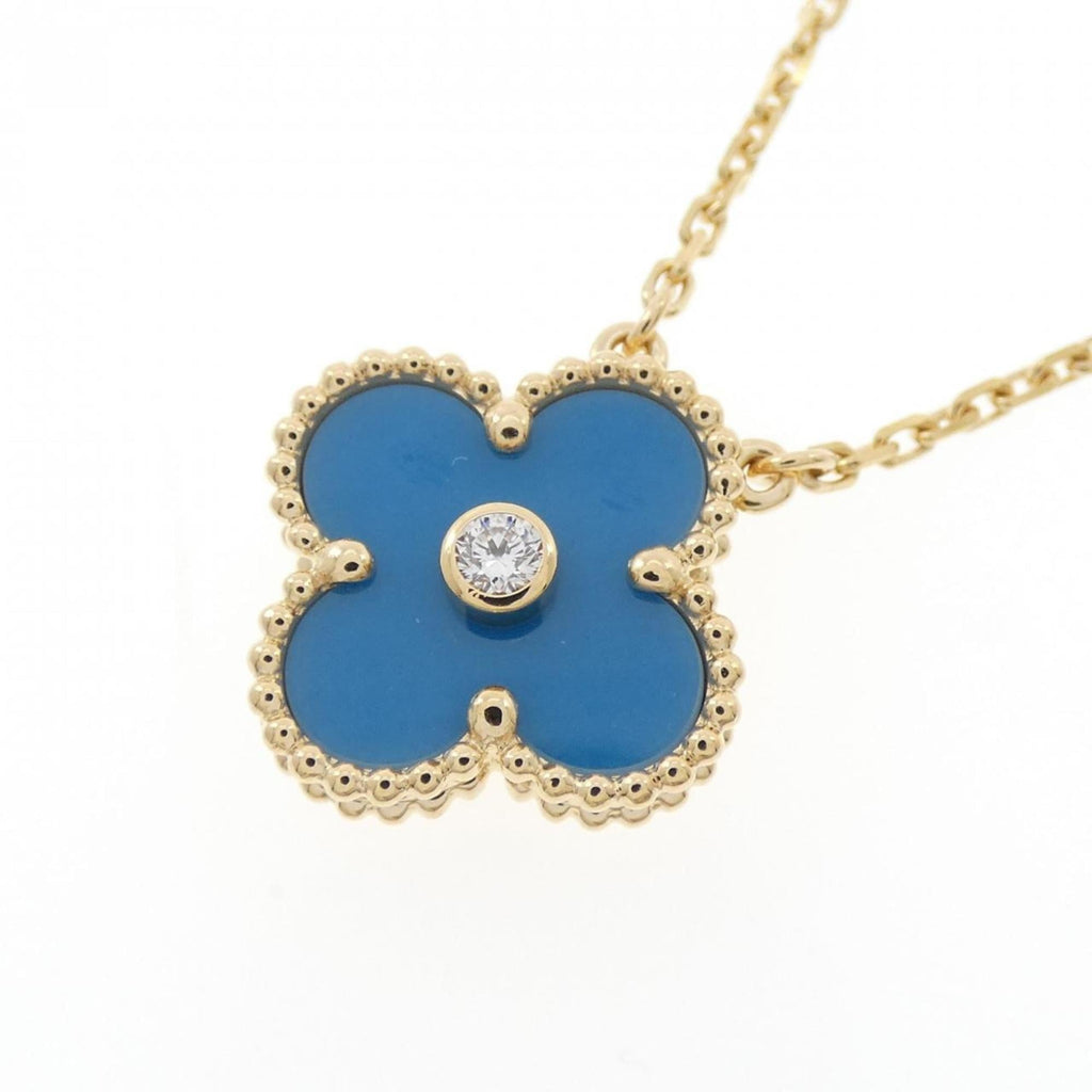 Vintage Alhambra Pendant Necklace 18K Yellow Gold