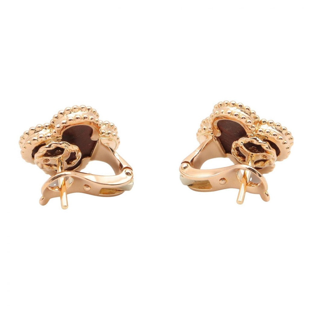 Vintage Alhambra Earrings 18K Rose Gold and Onyx 18K Rose Gold