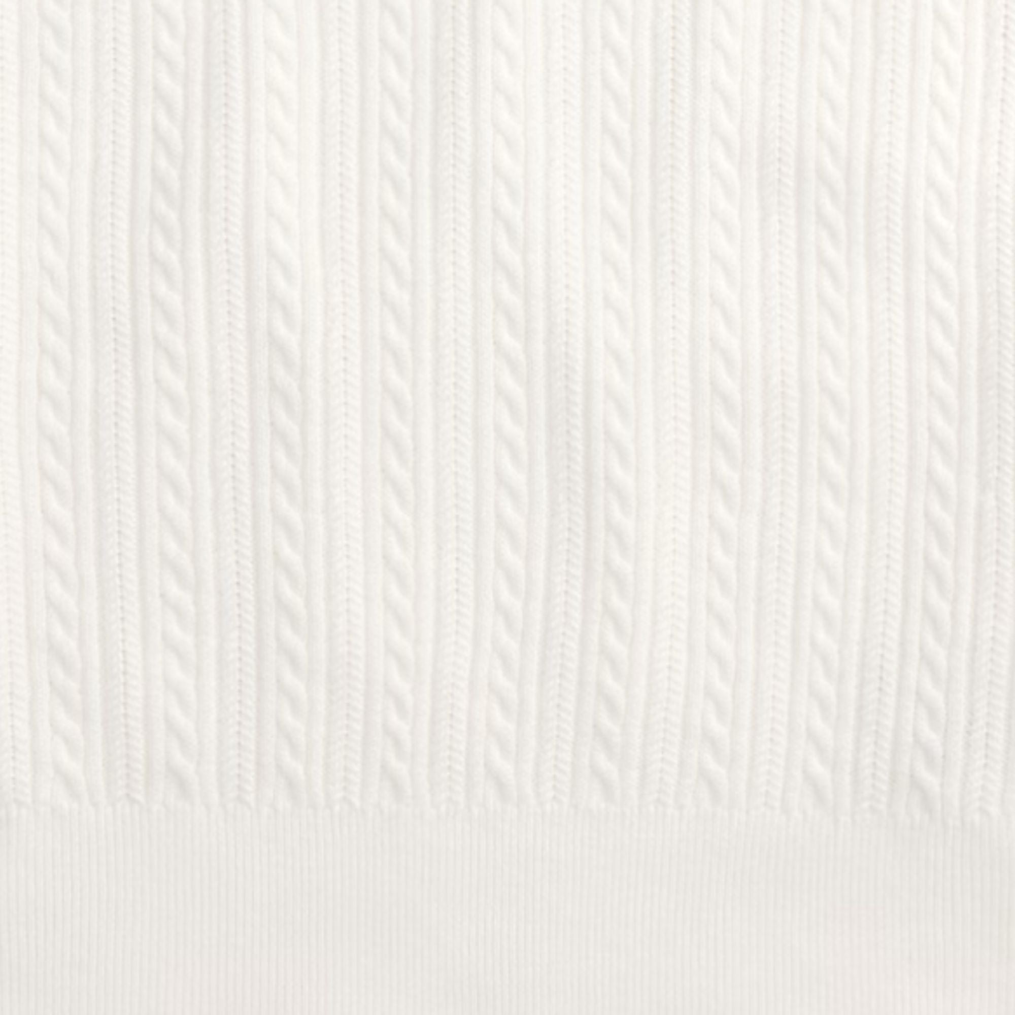 Polo Ralph Lauren Cable-Knit Cotton Polo Shirt - White