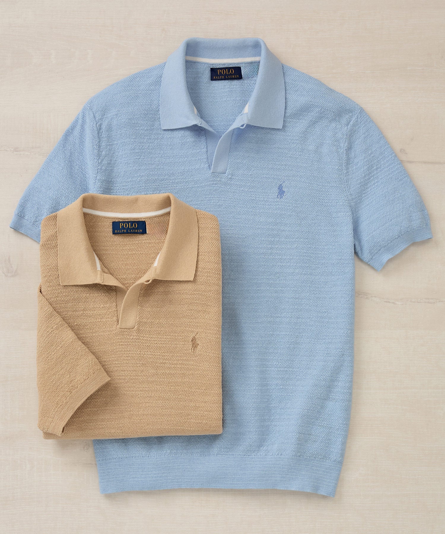 Polo Ralph Lauren Short Sleeve Cotton Linen Polo Sweater
