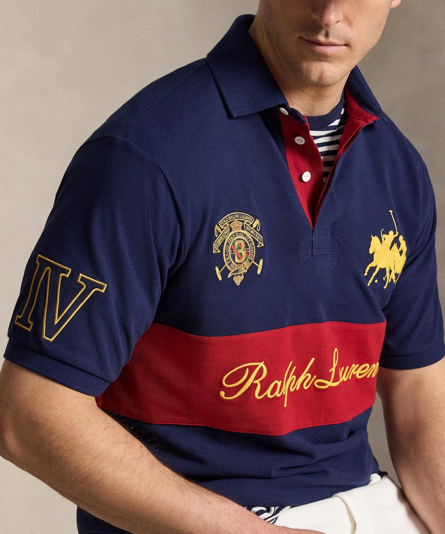 Polo Ralph Lauren Short Sleeve Dual Player Mesh Graphic Polo