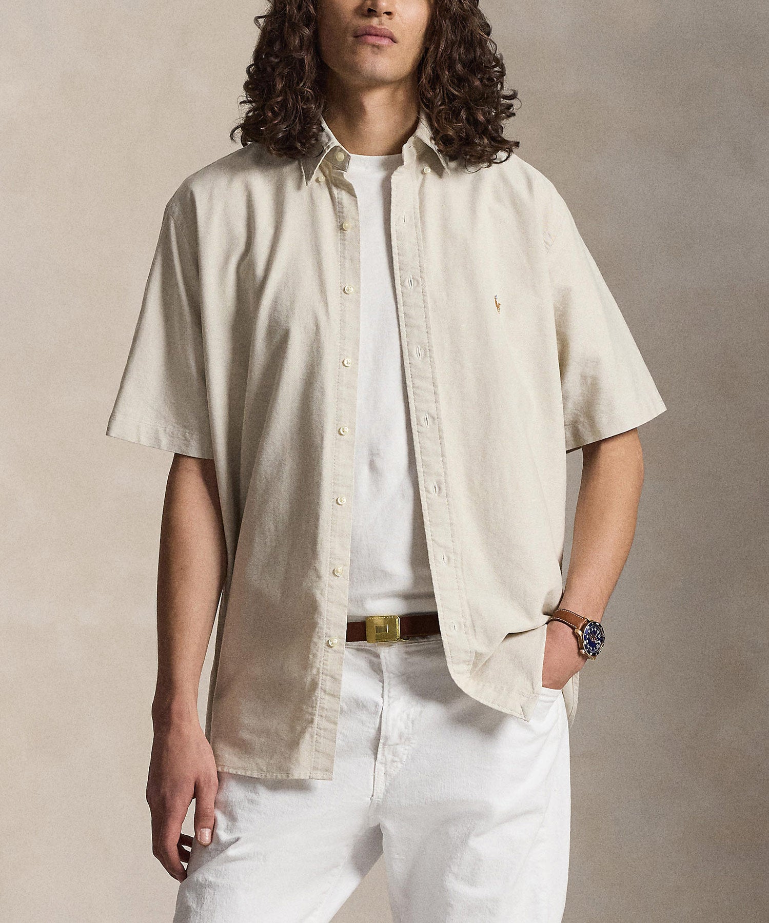 Polo Ralph Lauren Short Sleeve Solid Oxford Sport Shirt