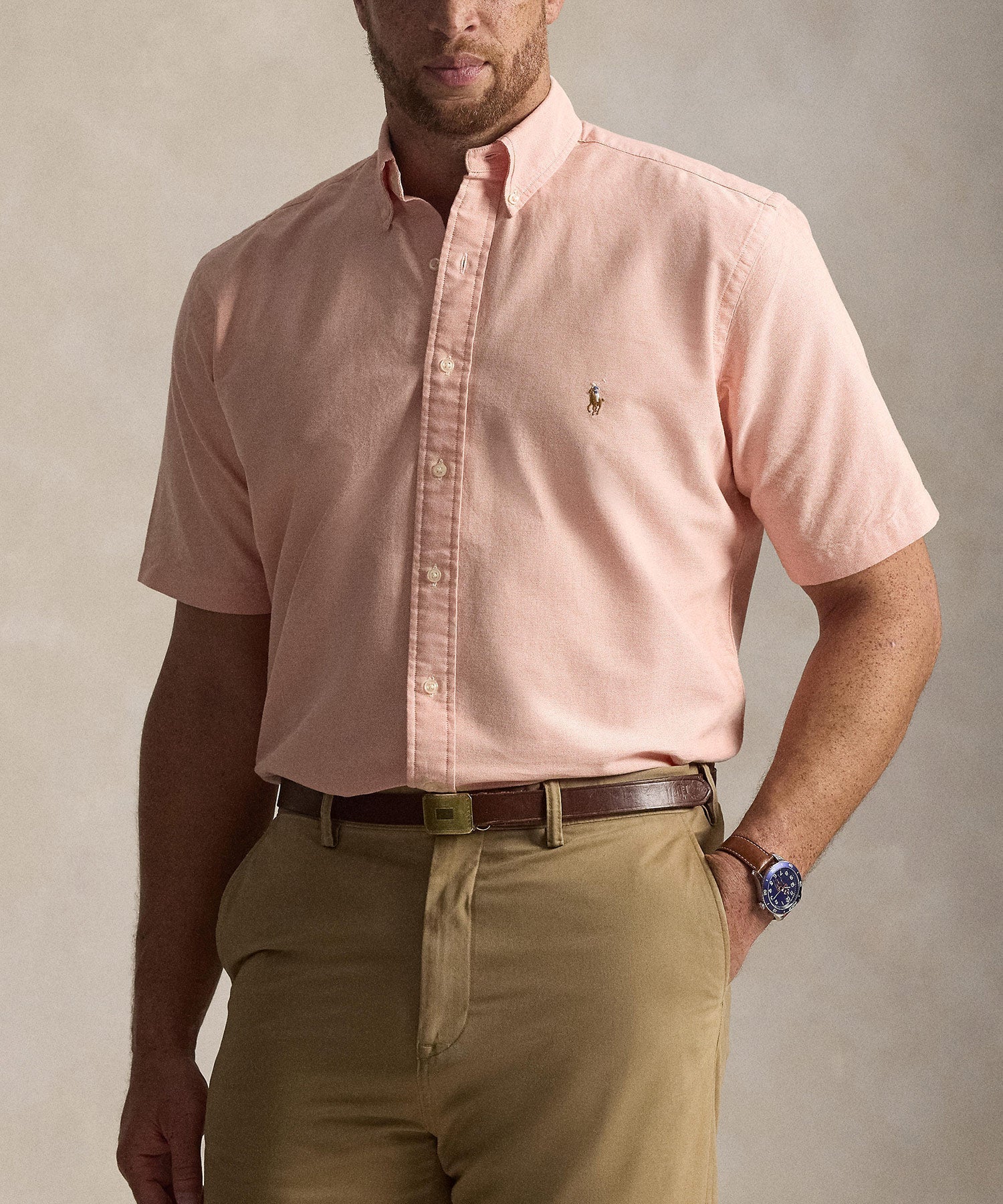 Polo Ralph Lauren Short Sleeve Solid Oxford Sport Shirt