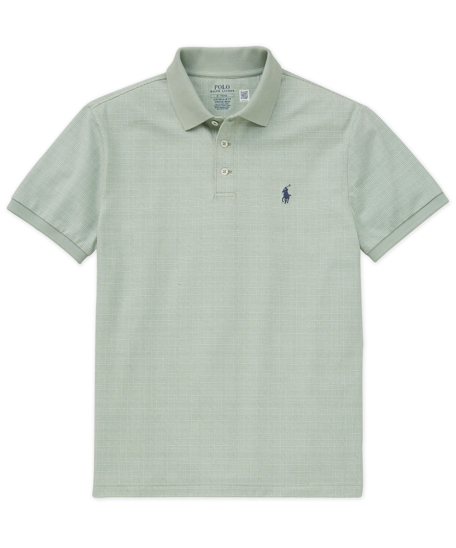 Polo Ralph Lauren Short Sleeve Glen Plaid Stretch Mesh Polo