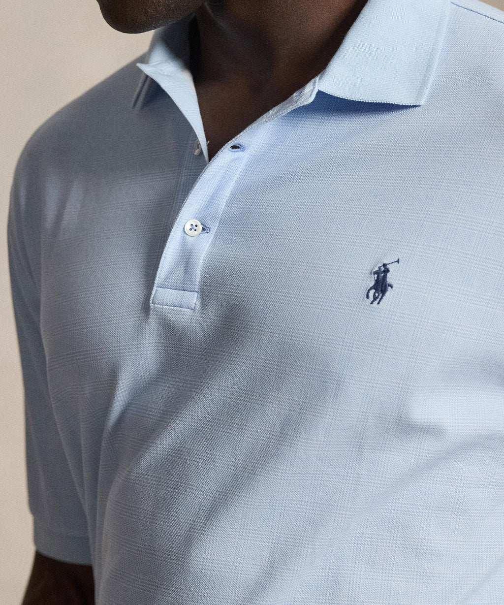 Polo Ralph Lauren Short Sleeve Glen Plaid Stretch Mesh Polo