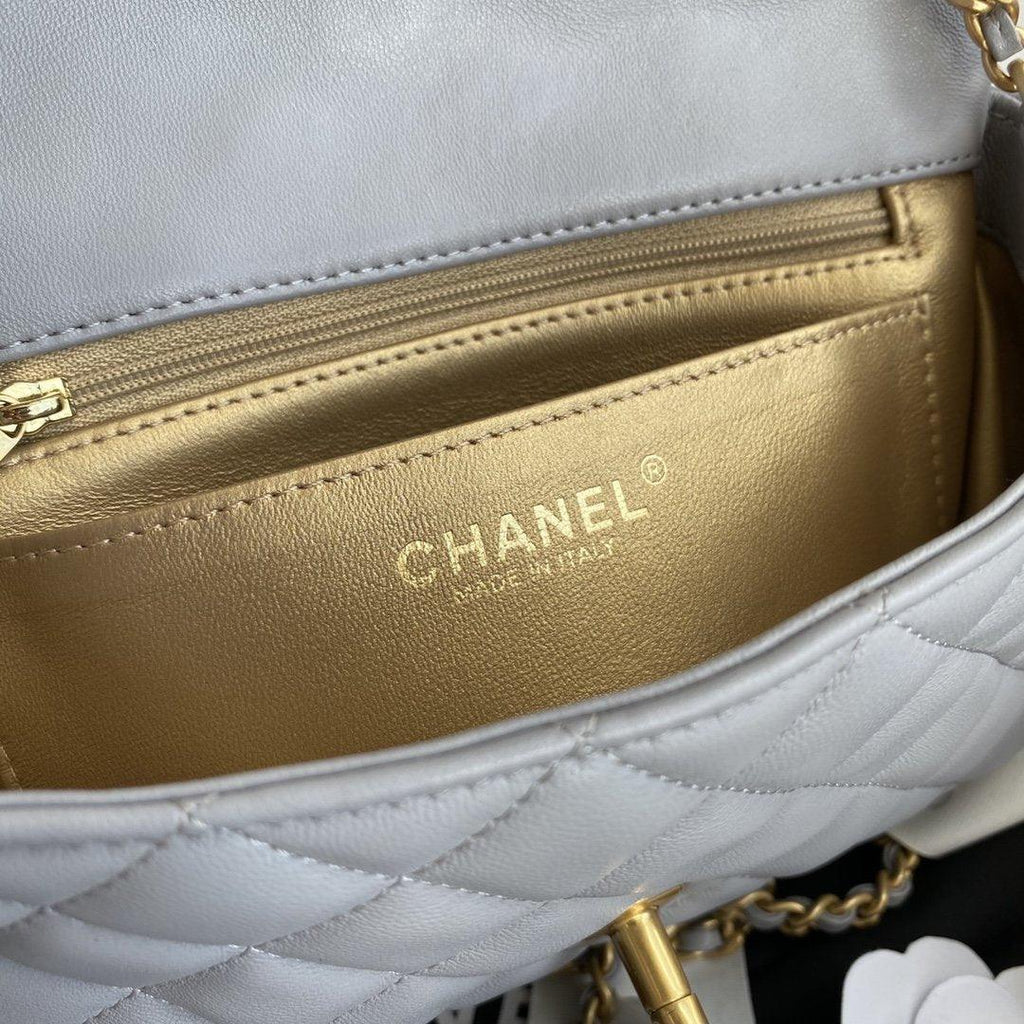 Chanel Pearl Crush Mini Flap Bag Gray