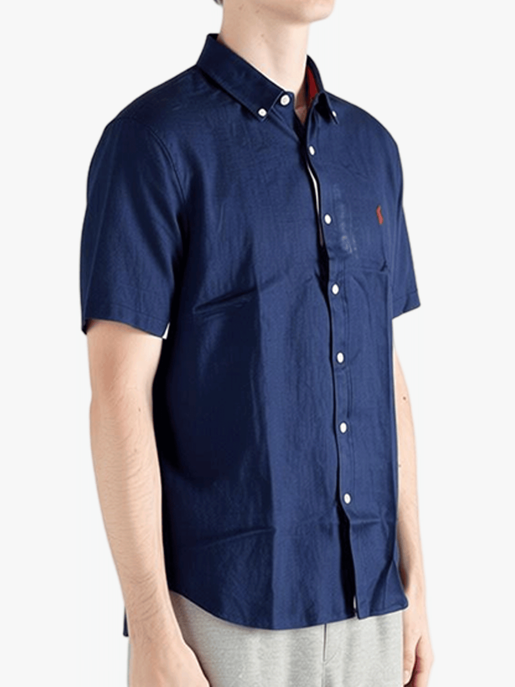 POLO RALPH LAUREN - Men Short Sleeve Piece Dye Linen Sport Shirt