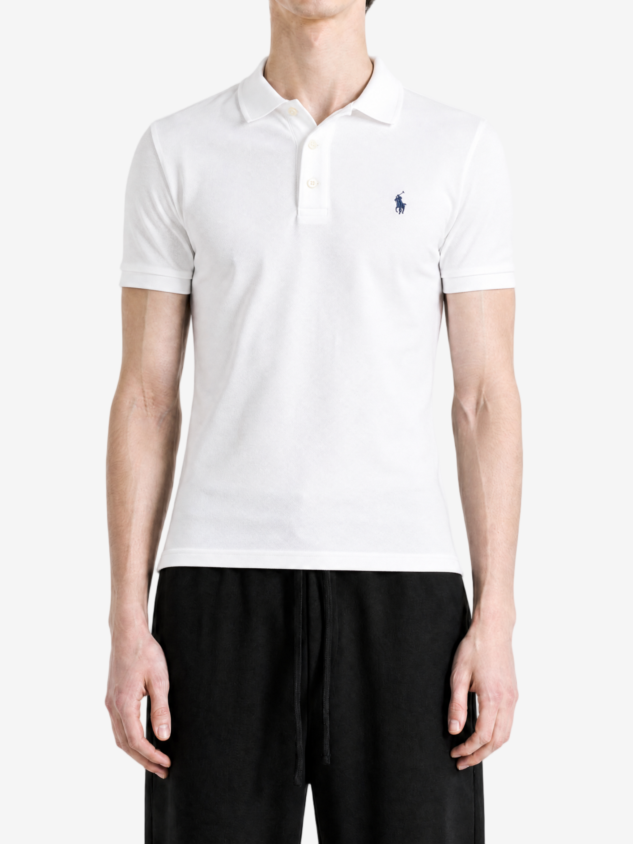 POLO RALPH LAUREN - Men Short Sleeve Cotton Honeycomb Textured Polo