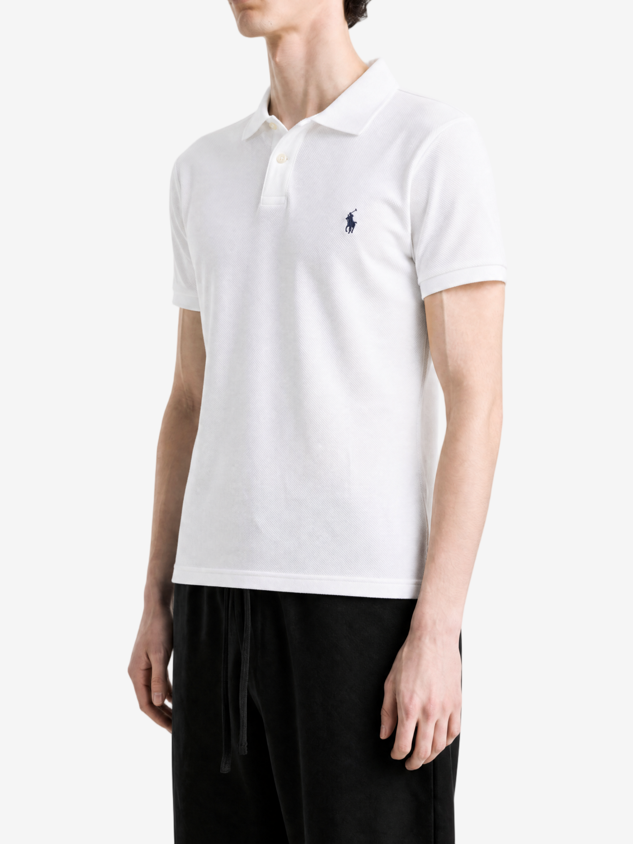POLO RALPH LAUREN - Men Short Sleeve Cotton Honeycomb Textured Polo