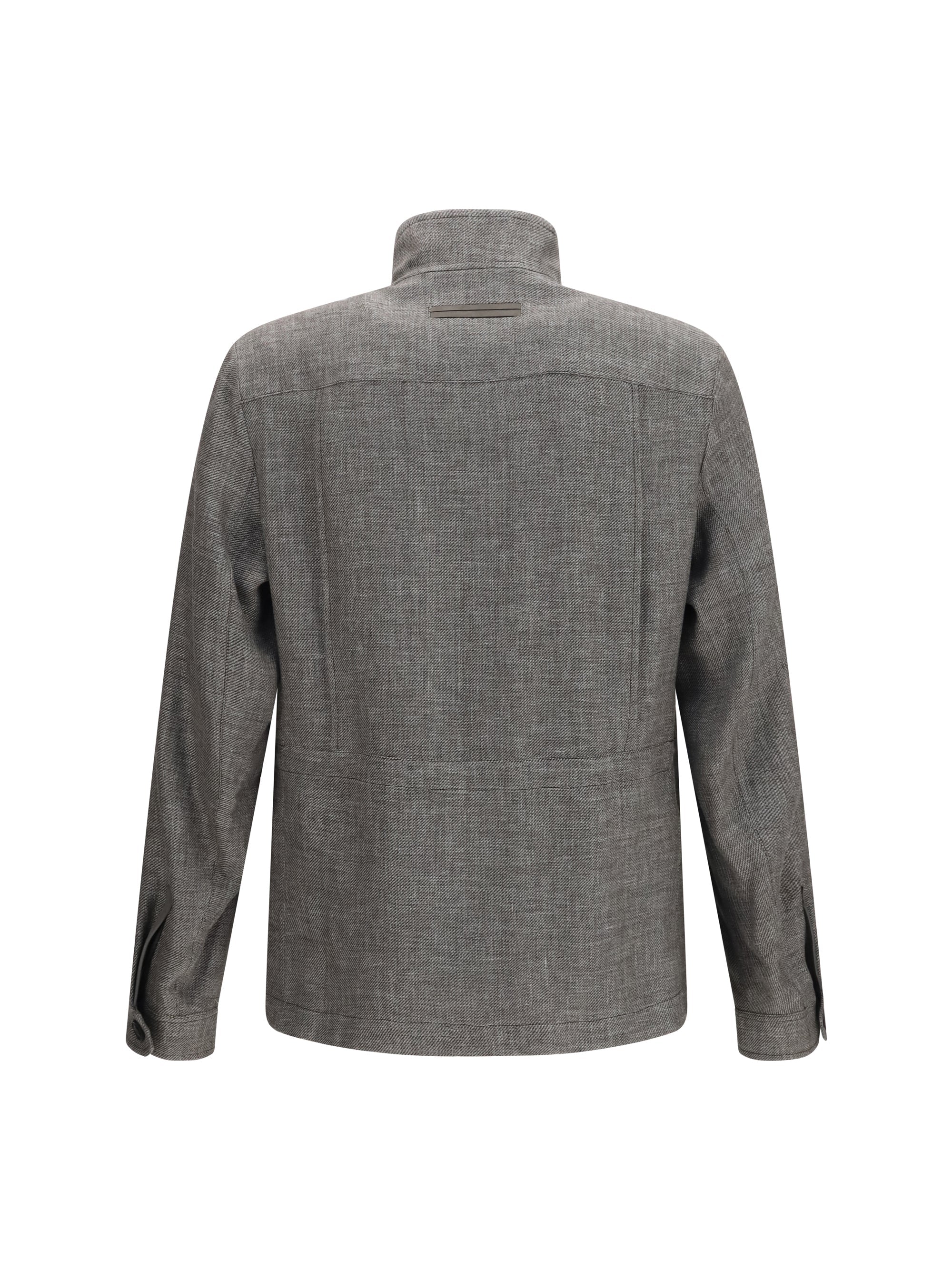 Zegna High-collar Shirt Jacket 001