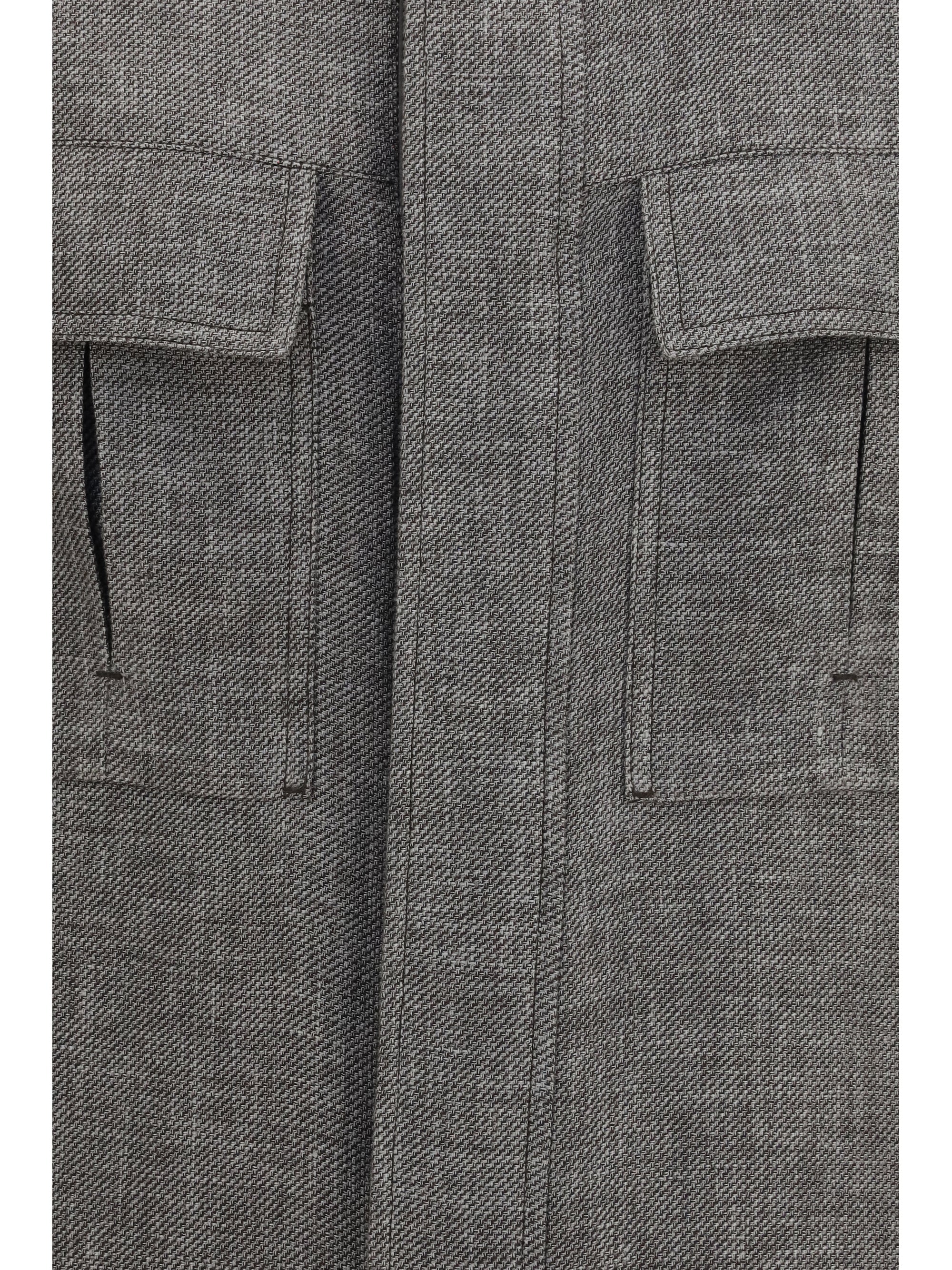 Zegna Men High-Collar Shirt Jacket