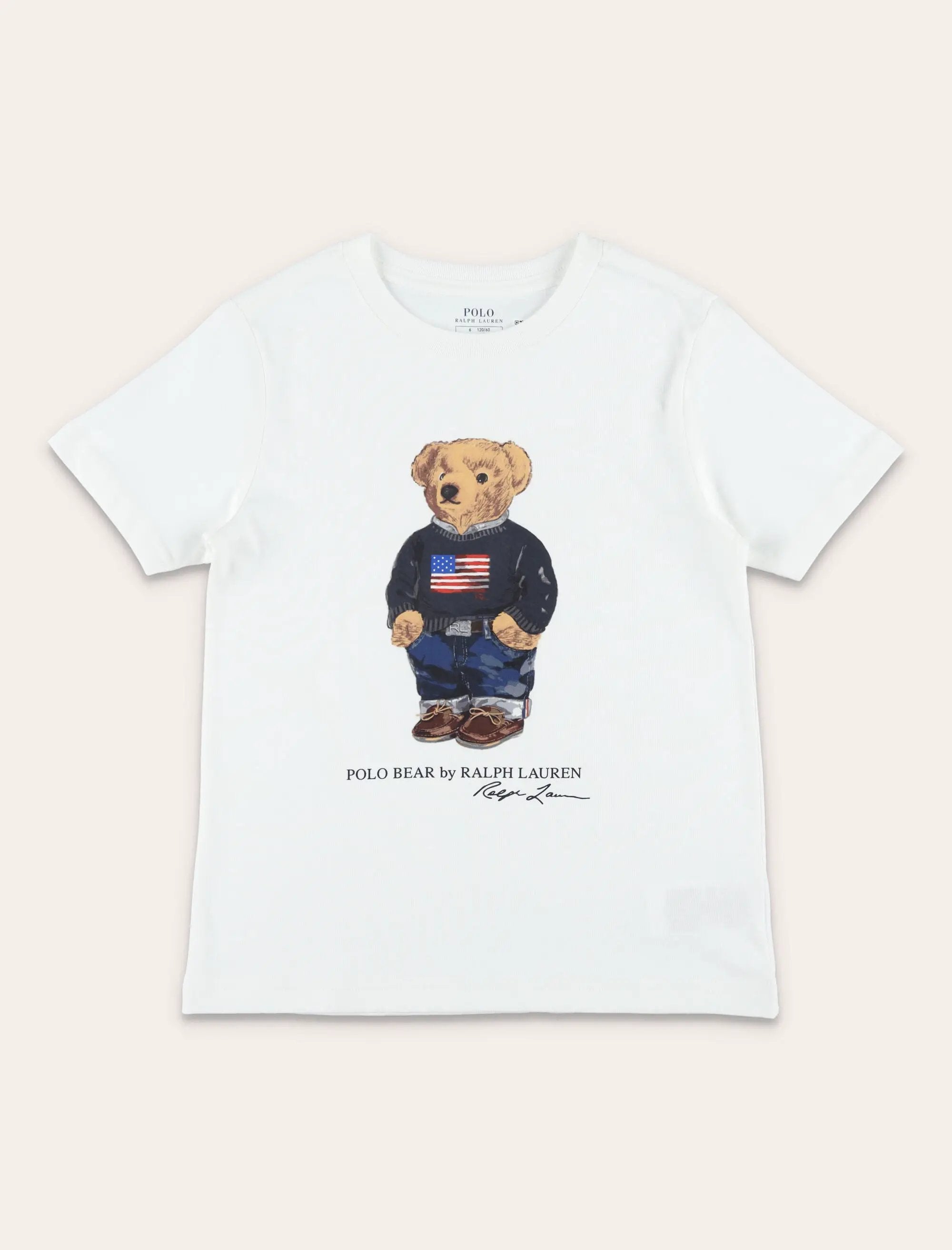 Polo Ralph Lauren boy's Polo Bear white cotton T-shirt
