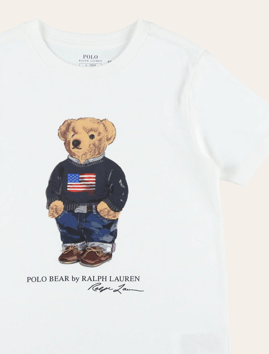 Polo Ralph Lauren boy's Polo Bear white cotton T-shirt