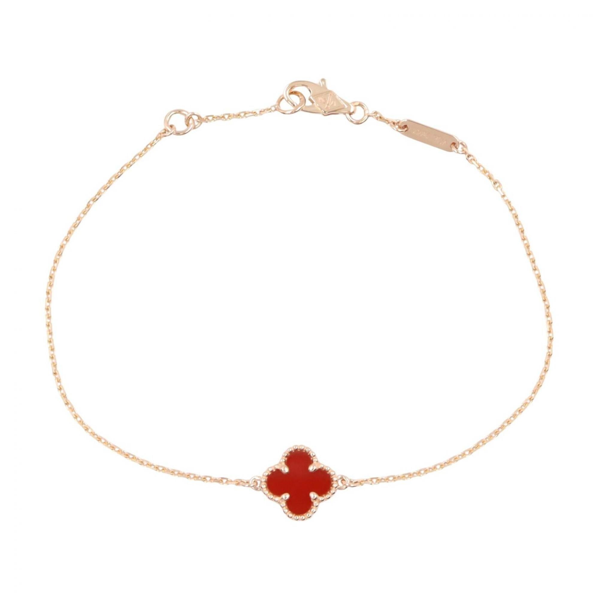 Sweet Alhambra Bracelet 18K Rose Gold and Carnelian