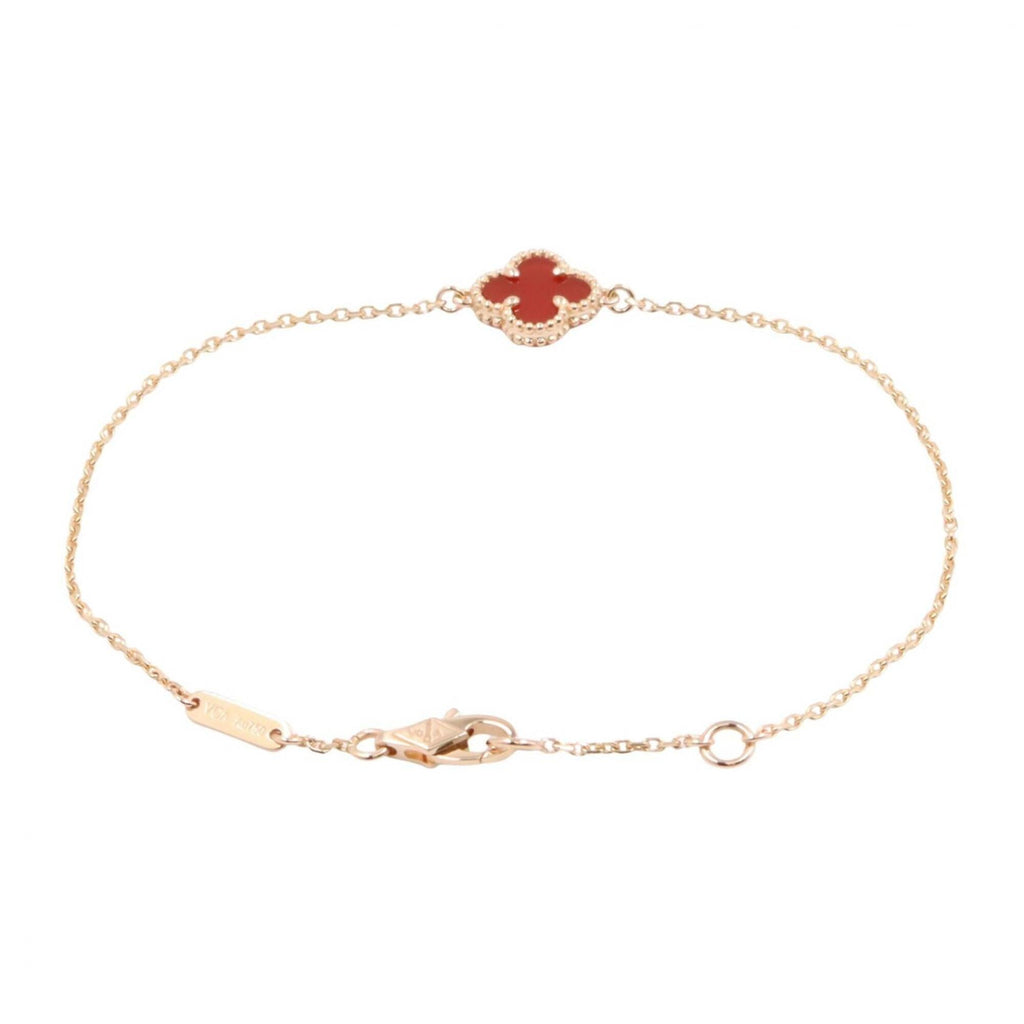 Sweet Alhambra Bracelet 18K Rose Gold and Carnelian