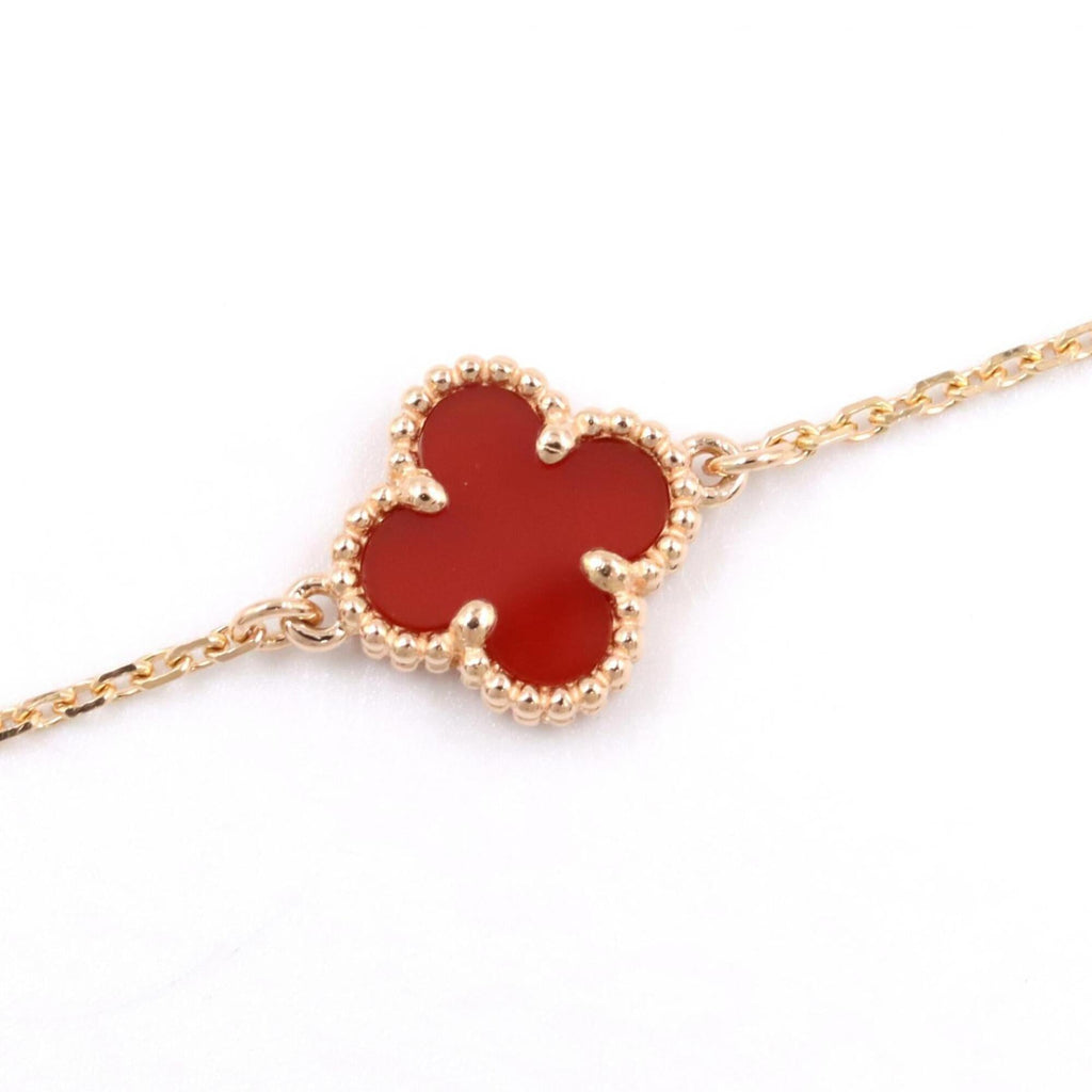 Sweet Alhambra Bracelet 18K Rose Gold and Carnelian