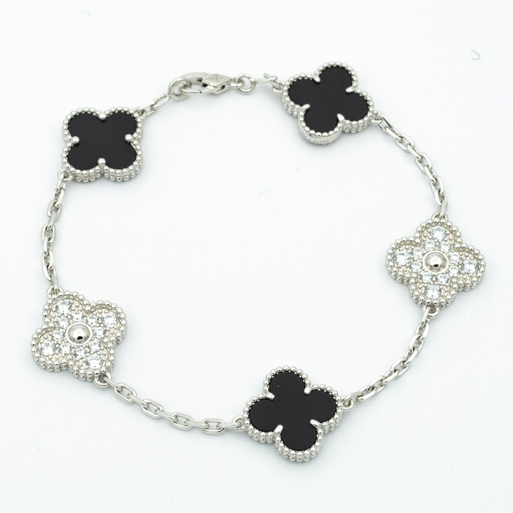 Van Cleef & Arpels CLOVER BRACELET 5 MOTIF ONYXS DIAMOND