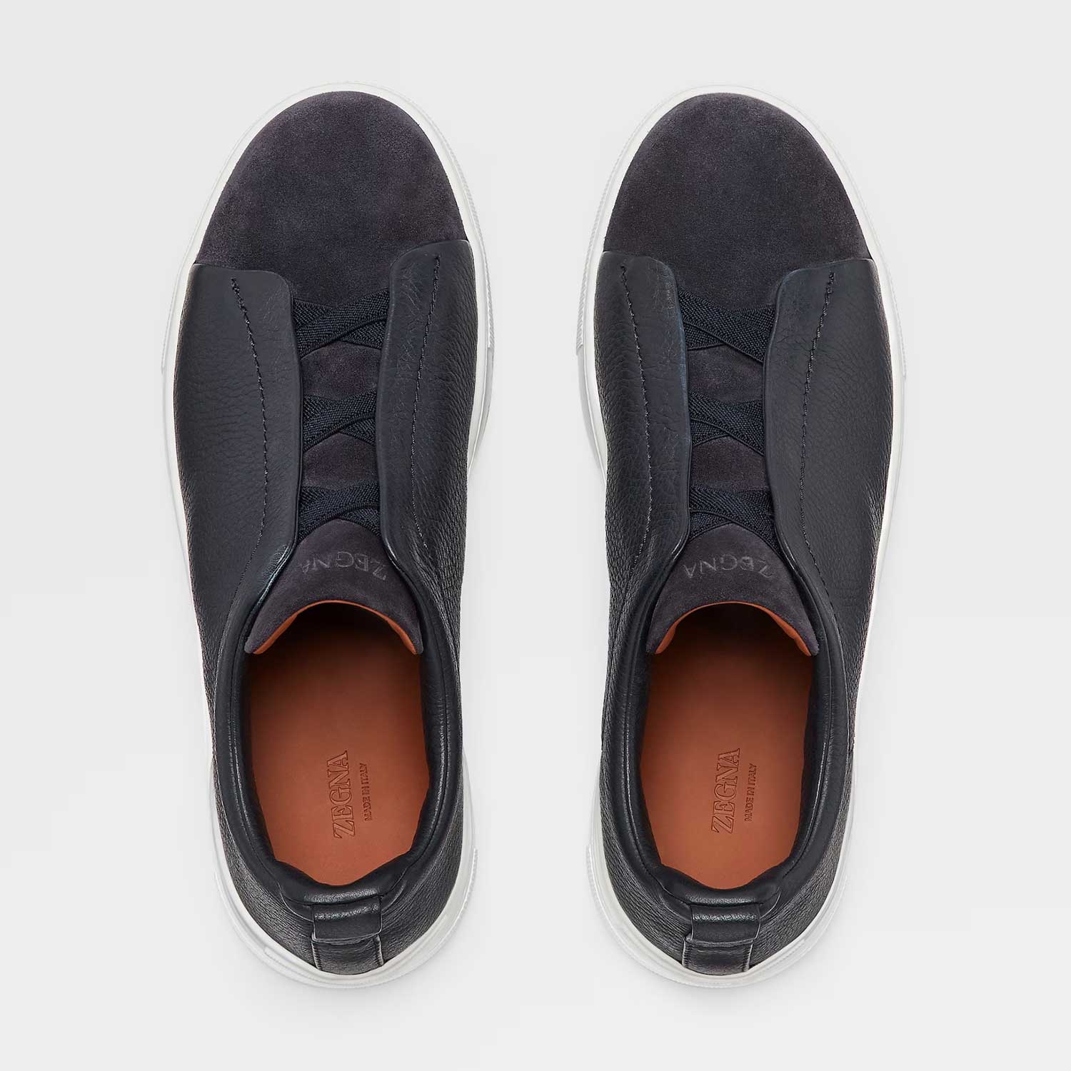 Triple Stitch Grained Leather Sneaker