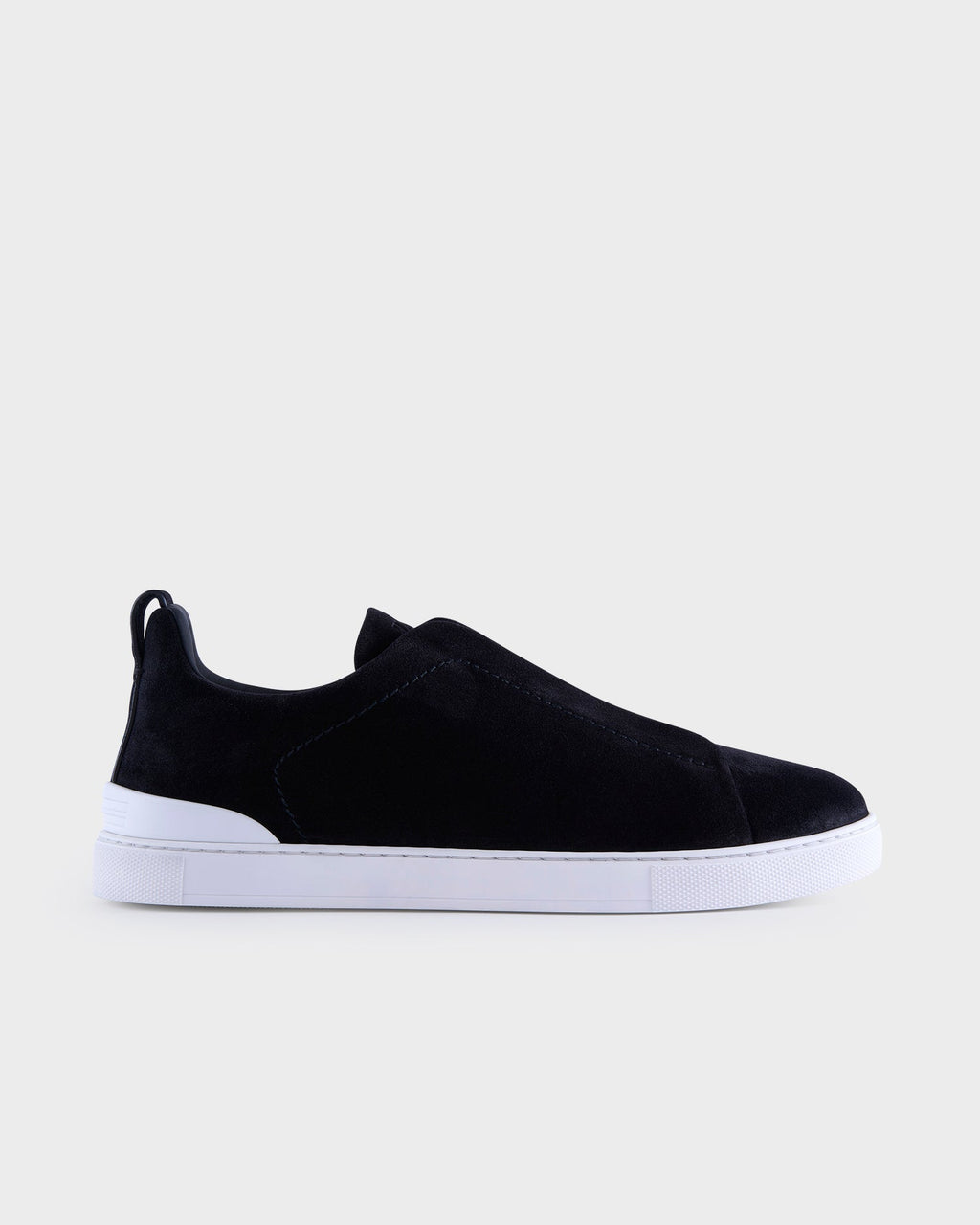 Black Suede Triple Stitch Sneakers