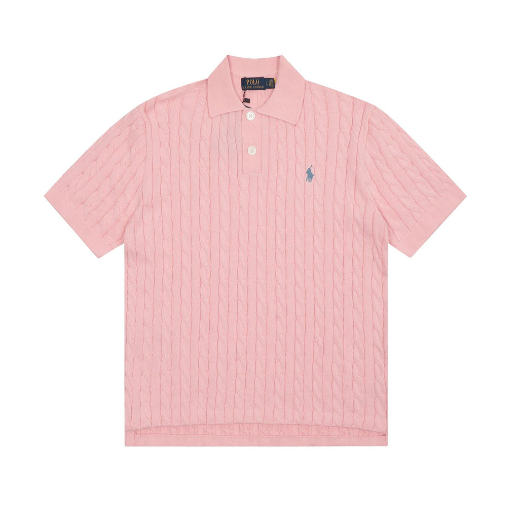 Ralph Lauren Knitted sweaters Ralph Lauren Knitted Short Sleeved Shirt POLO Lapel Knitted Short Sleeve Small Twist Lapel T-Shirt
