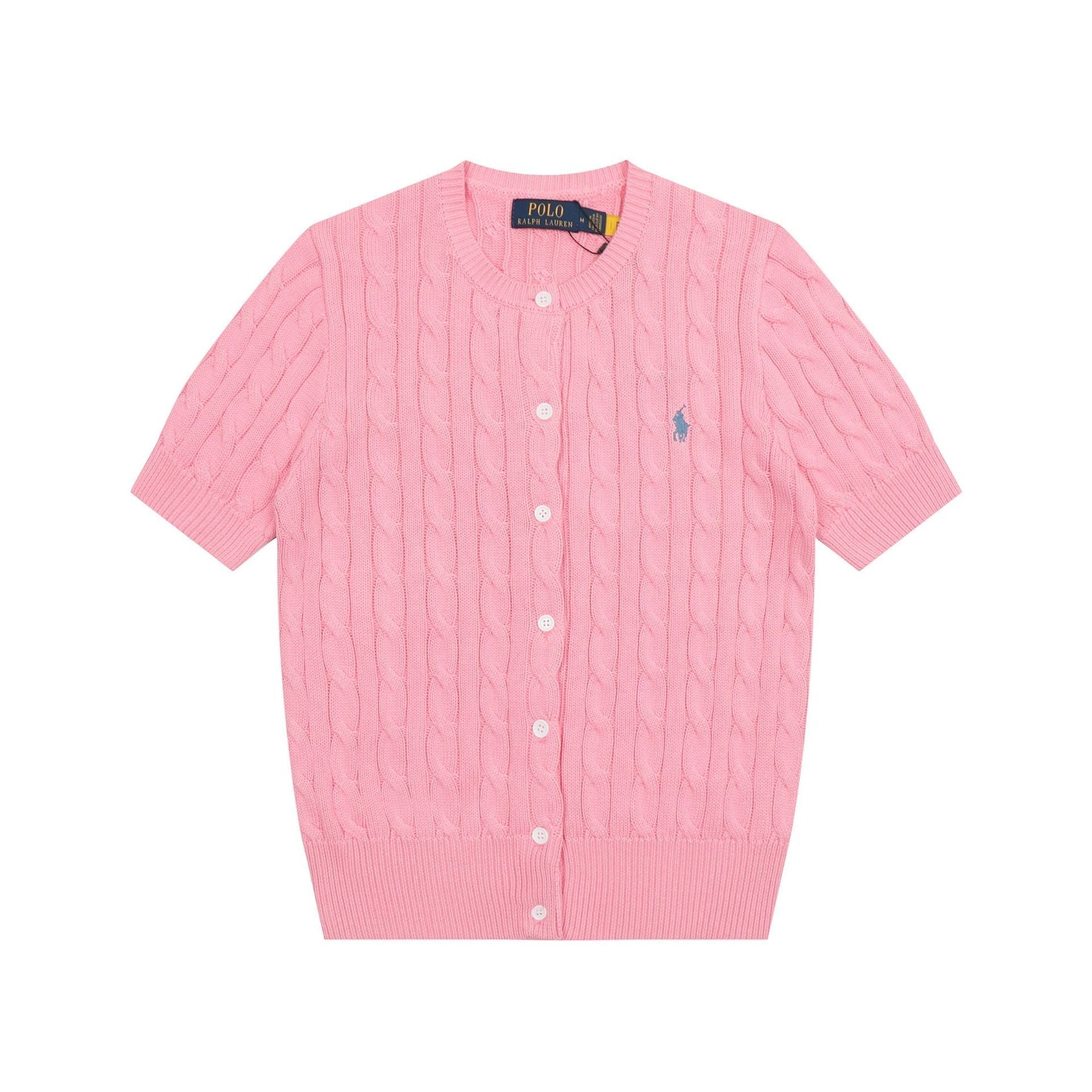 Ralph Lauren Knitted sweaters Ralph Lauren Knitted Short Sleeved Shirt RL Ralph Pony Standard POLO Short Sleeve Knitted Sweater Cardigan T-Shirt
