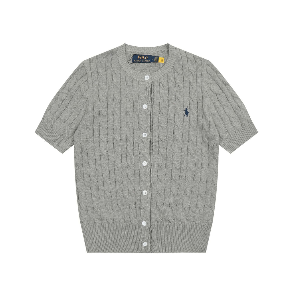Ralph Lauren Knitted sweaters Ralph Lauren Knitted Short Sleeved Shirt RL Ralph Pony Standard POLO Short Sleeve Knitted Sweater Cardigan T-Shirt