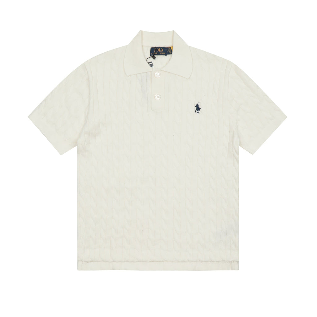 Ralph Lauren Knitted sweaters Ralph Lauren Knitted Short Sleeved Shirt POLO Lapel Knitted Short Sleeve Small Twist Lapel T-Shirt