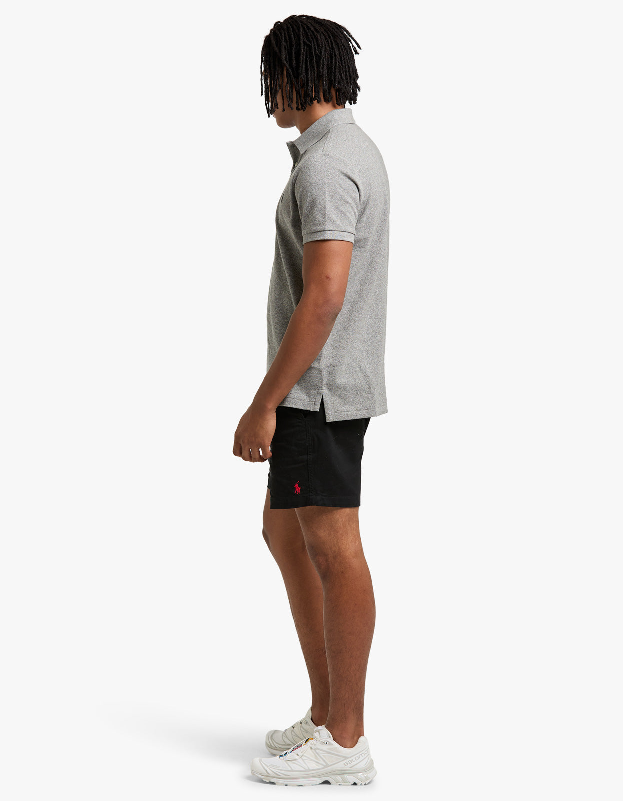 Custom Slim Fit Mesh S/S Polo Shirt - Canterbury Heather
