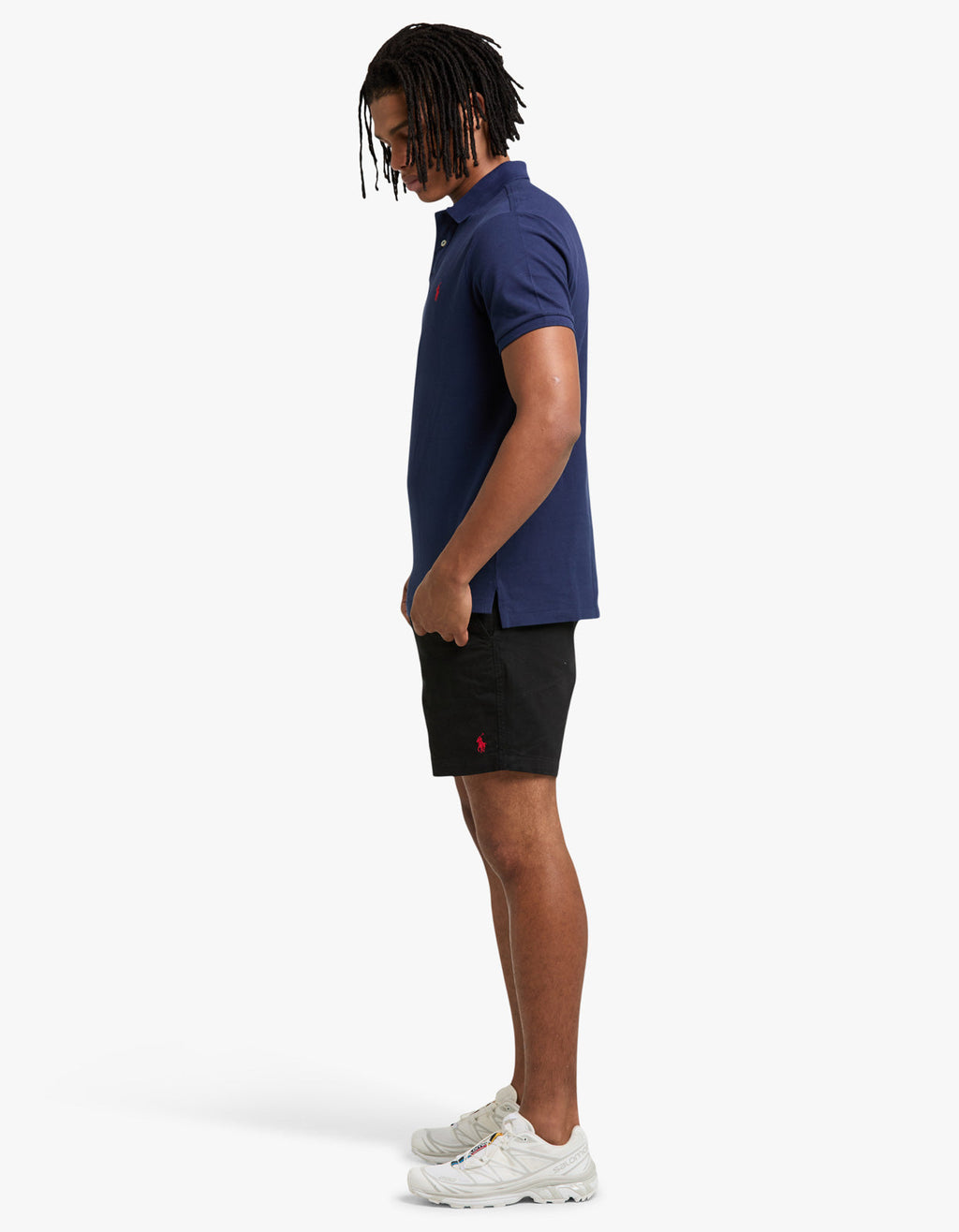 Custom Slim Fit Mesh S/S Polo Shirt - Newport Navy/C3870