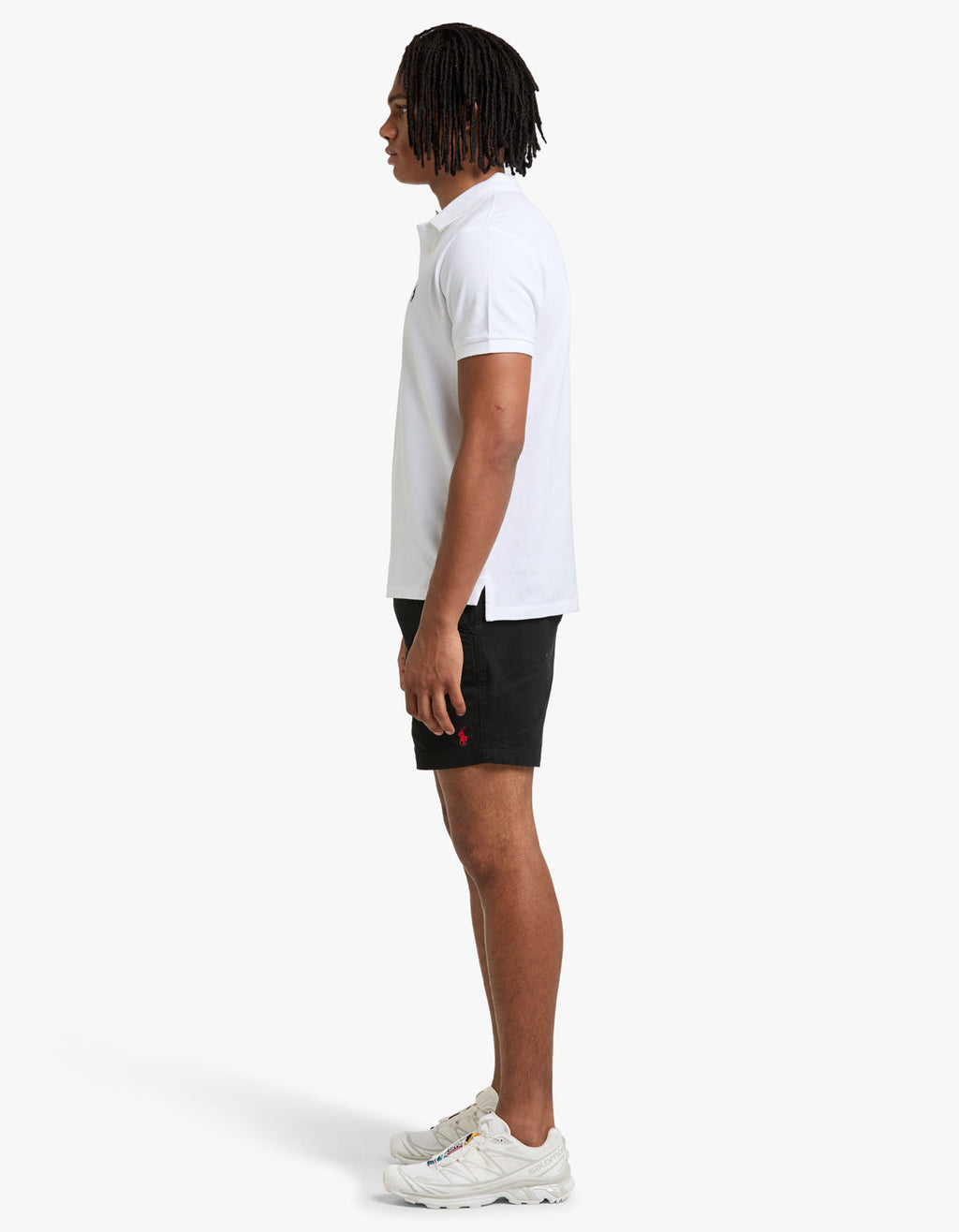 Custom Slim Fit Mesh S/S Polo Shirt - White
