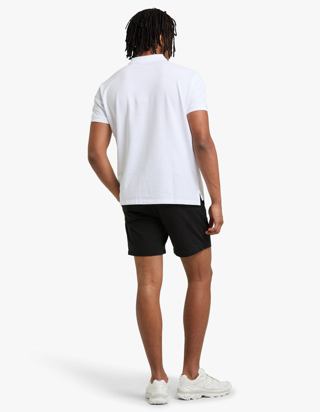 Custom Slim Fit Mesh S/S Polo Shirt - White