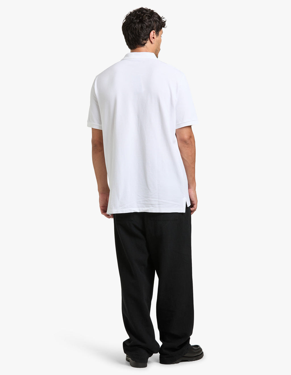 Classic Fit Mesh S/S Polo Shirt - White