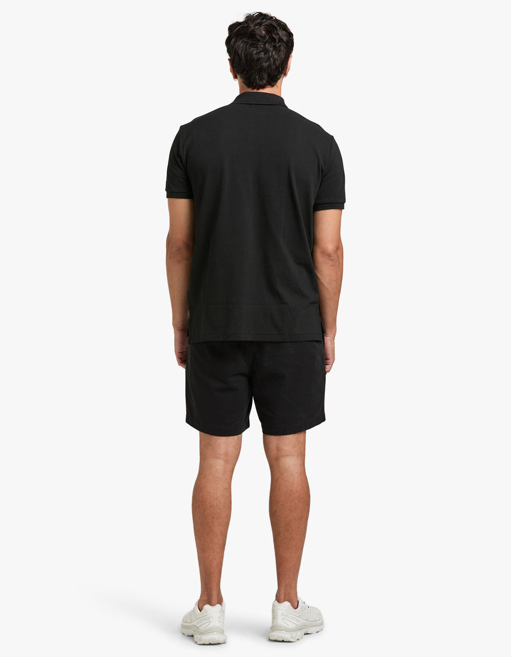 Custom Slim Fit Mesh S/S Polo Shirt - Polo Black/C3870