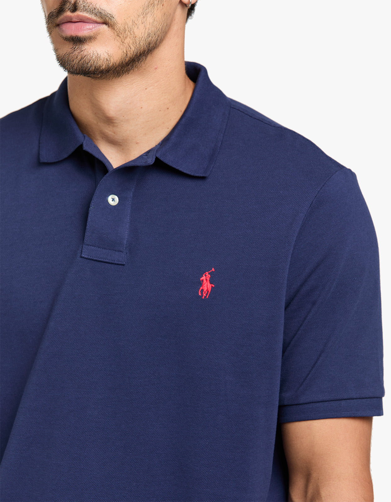 Classic Fit Mesh S/S Polo Shirt - Newport Navy