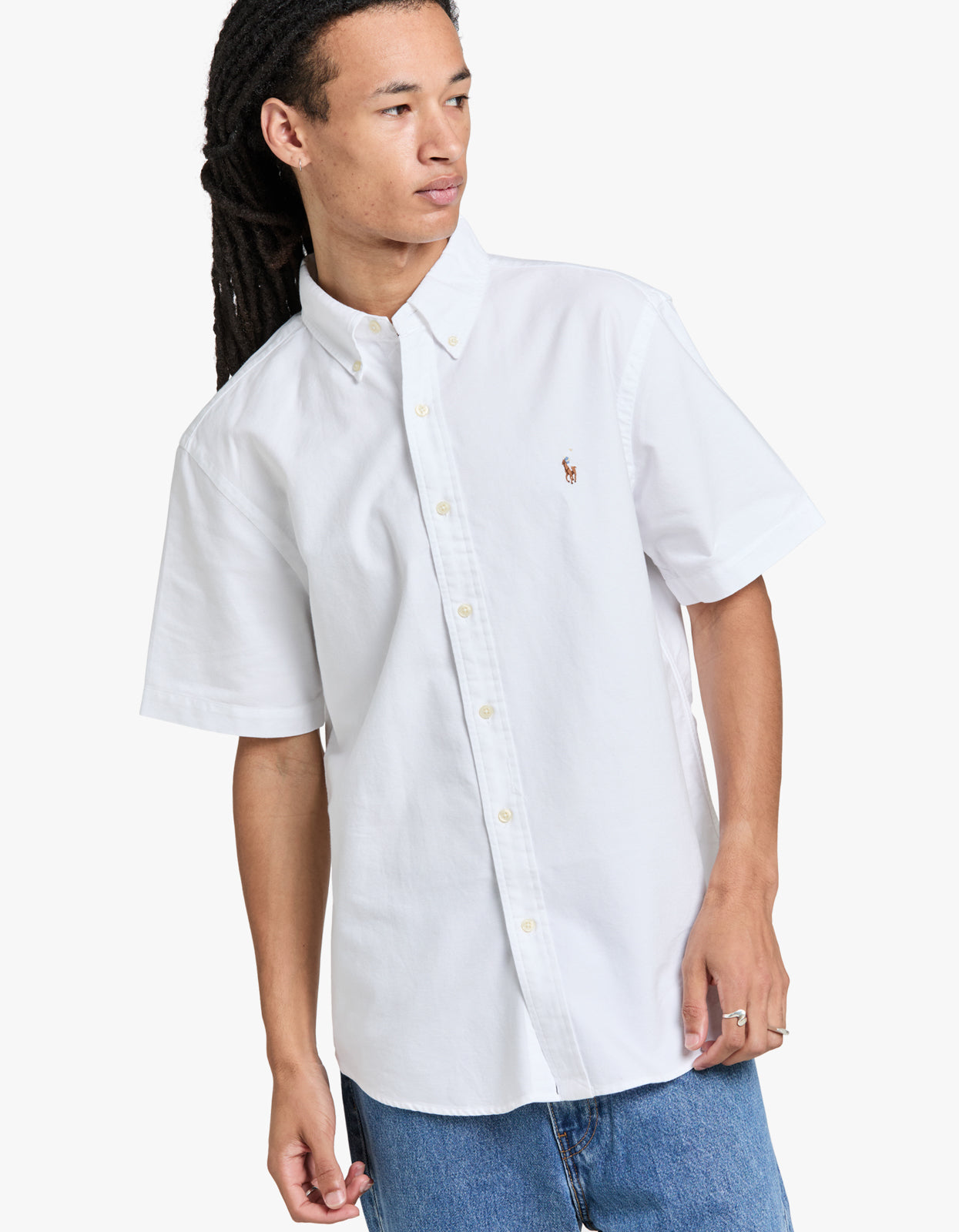 Custom Fit Short Sleeve Sport Shirt - White
