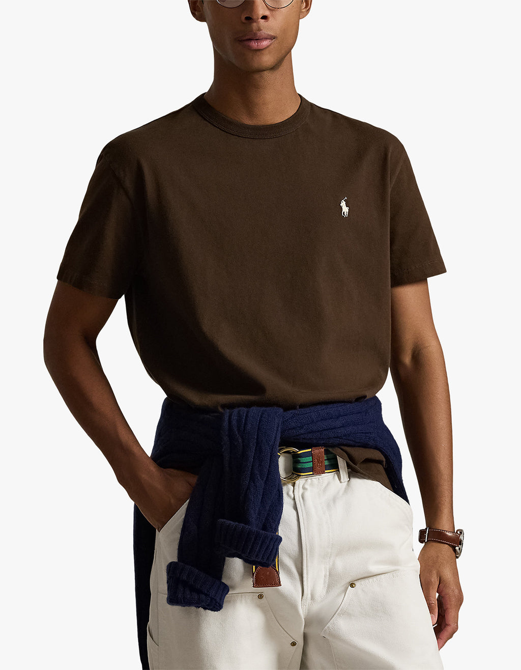 Classic Fit Jersey Crewneck T Shirt - Dark Beech