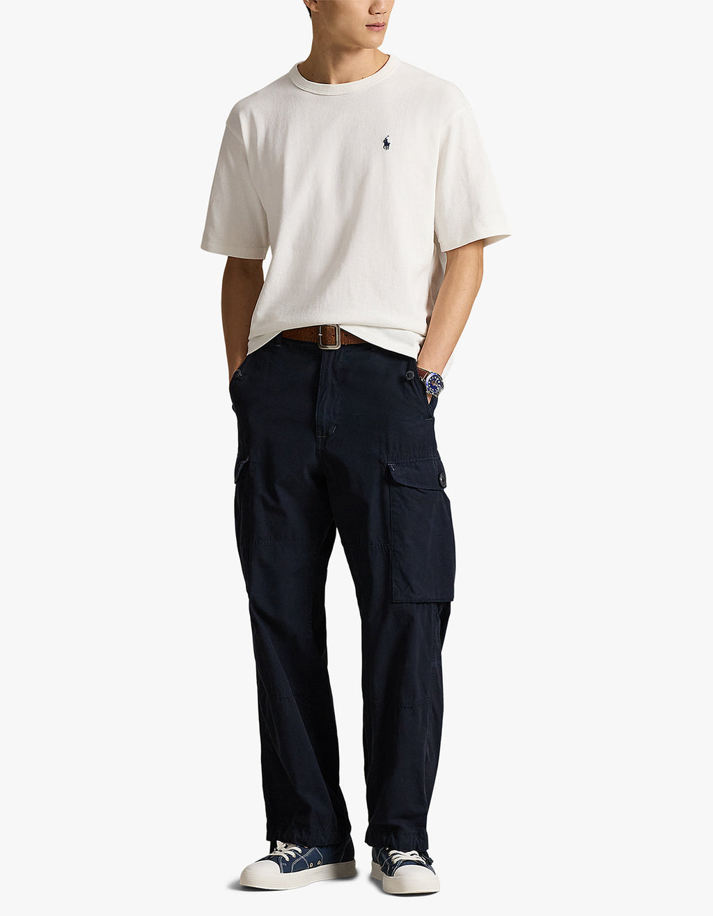 Relaxed Fit Logo Jersey T Shirt - Deckwash White